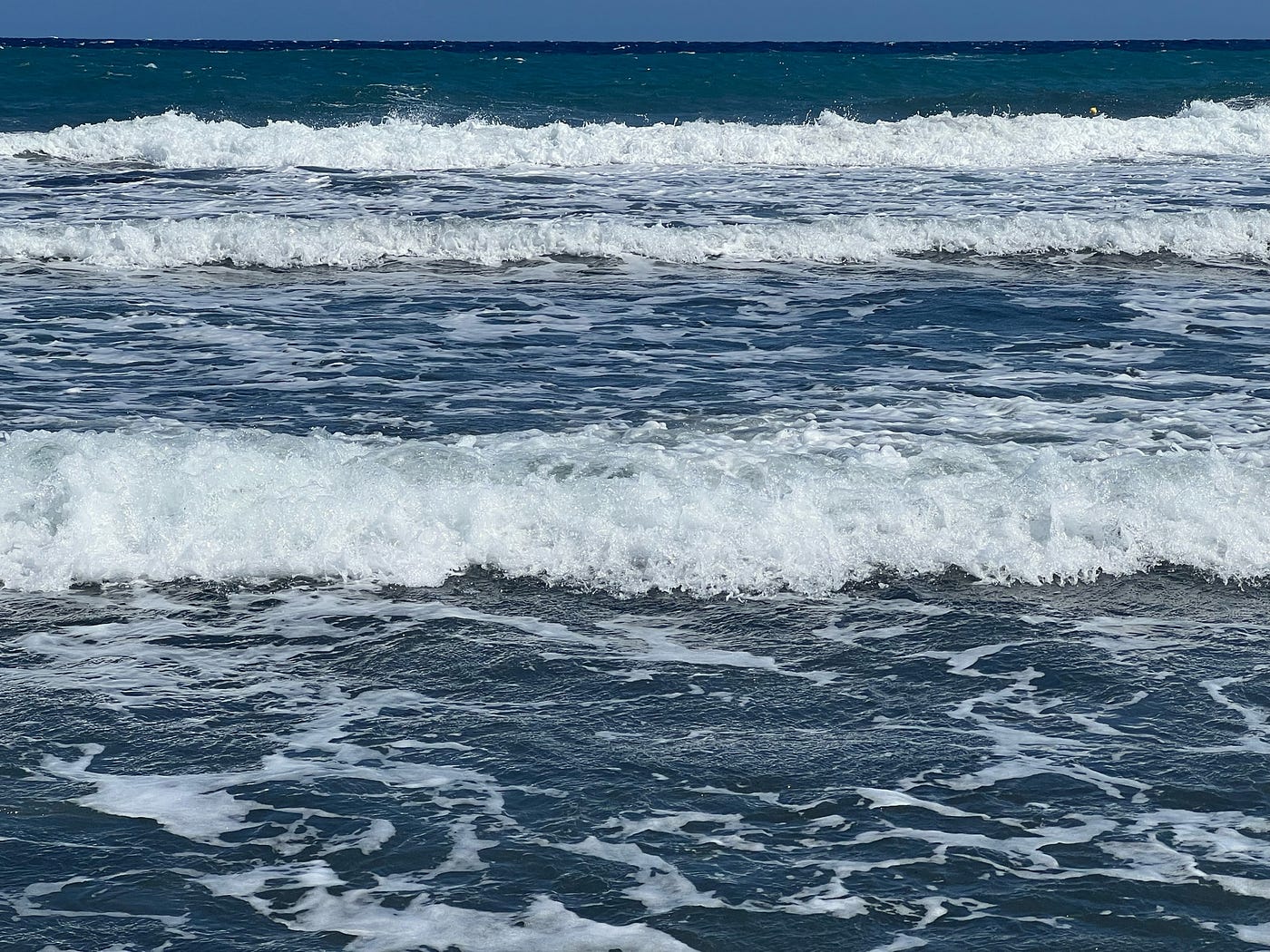 The ocean in Monolithos, Santorini, Greece. Photo by author.