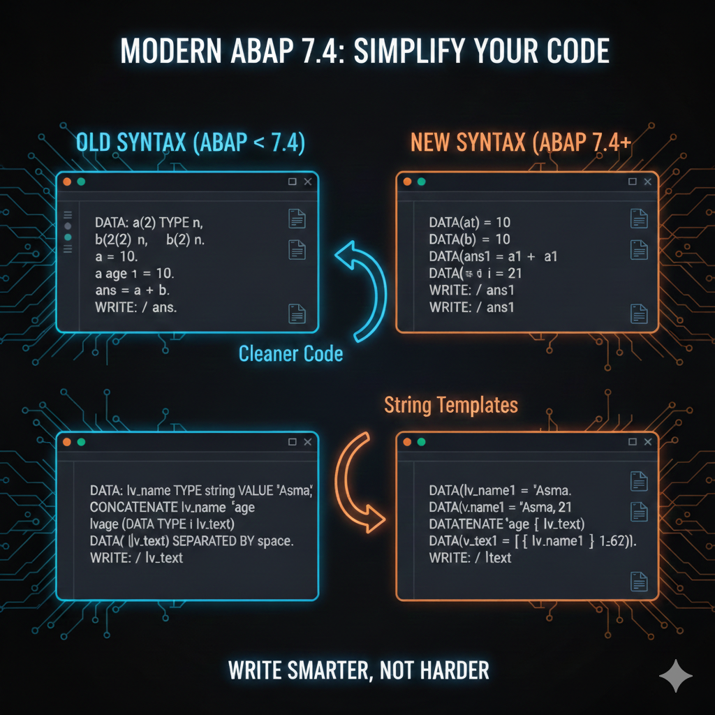 ABAP 7.4 New Syntax Part 1 (Beginner-Friendly Guide) | by
