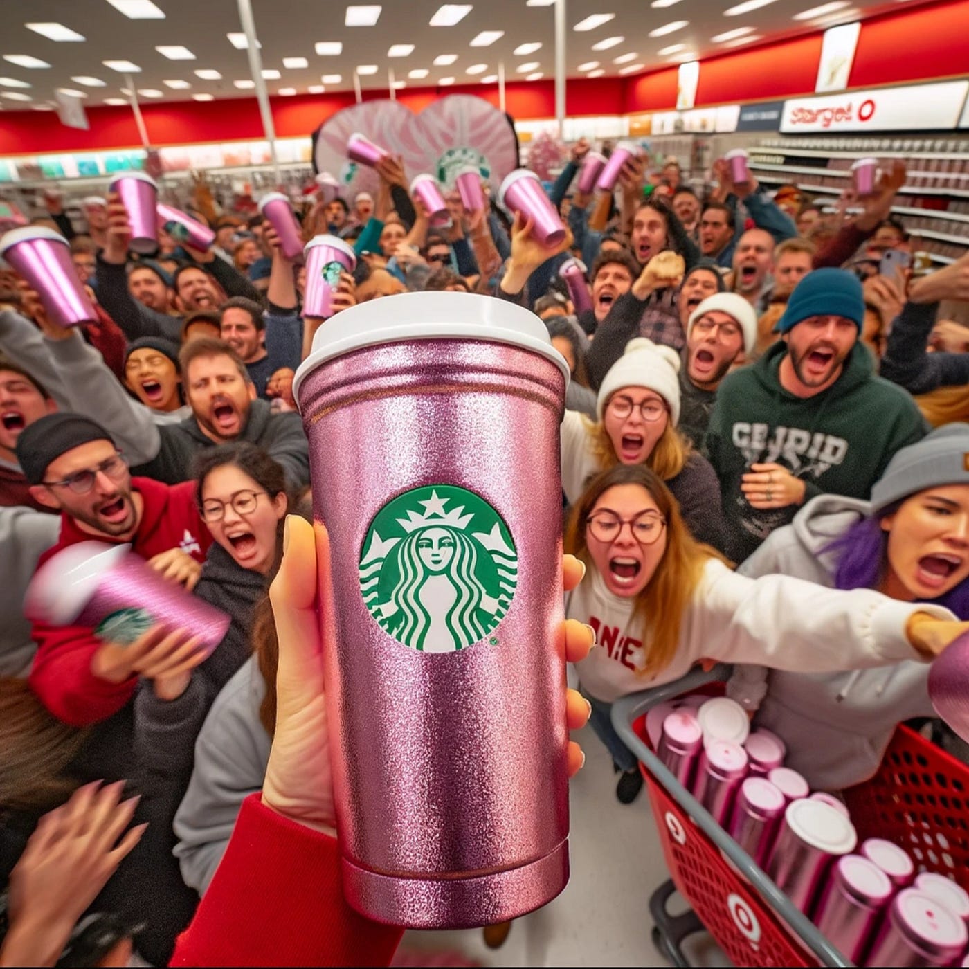 The Pink Starbucks x Stanley Cup Frenzy: A Blend of Desire and Destruction, by Silas Redwood, Jan, 2024