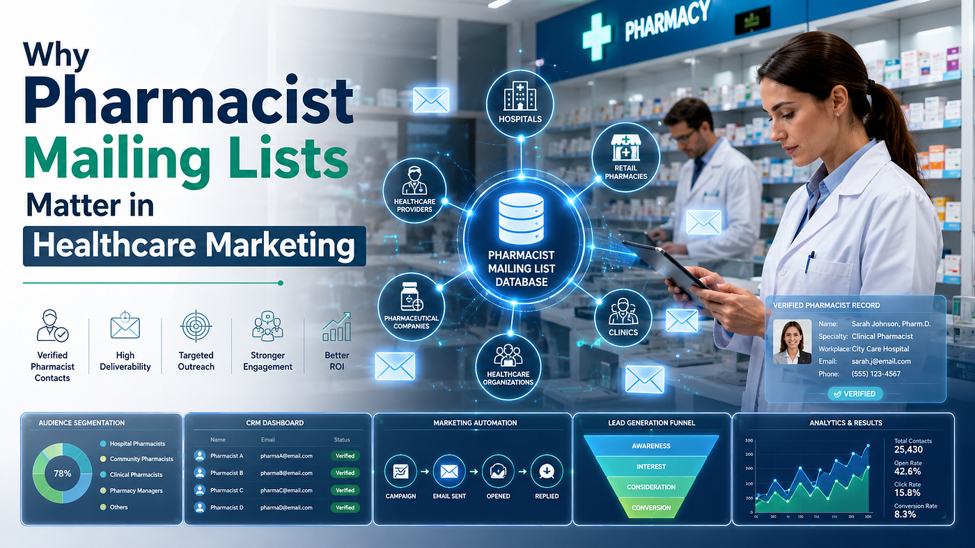Why Pharmacist Mailing Lists Matter in Healthcare Marketing