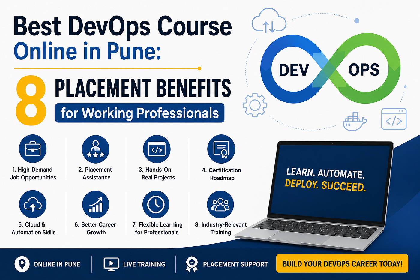 Best DevOps Course Online in Pune: 8 Placement Benefits for Working Professionals