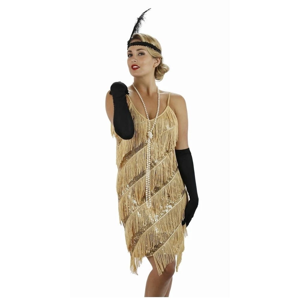 strapless open back dress Green Flapper Dress – ModCloth main image 1