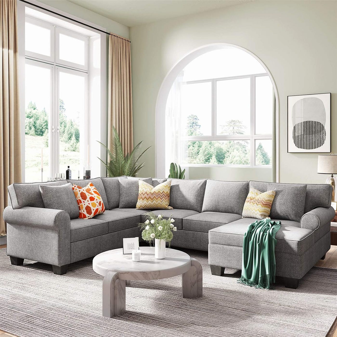 Comfortable gray sectional online
