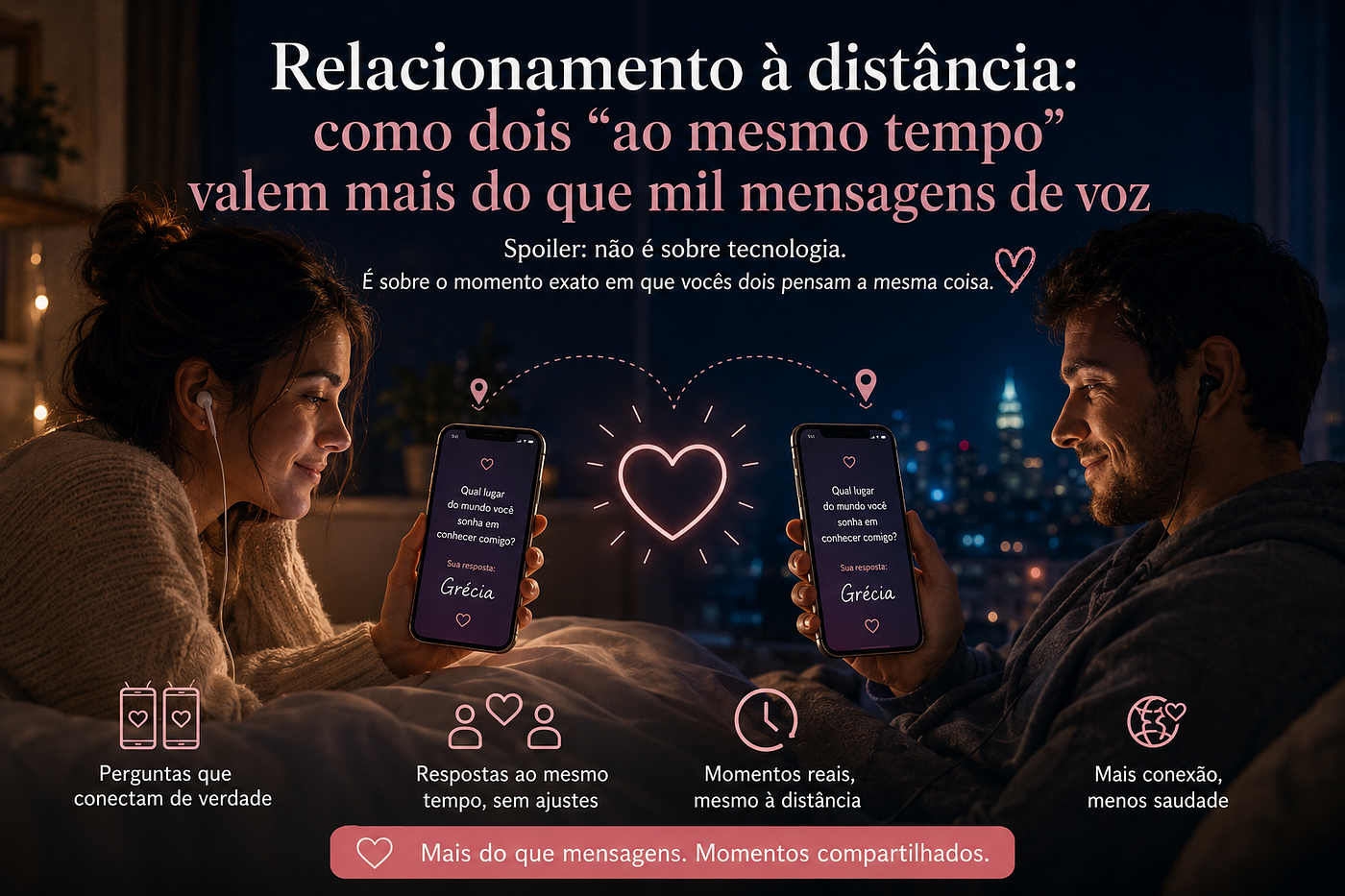 Relacionamento à distância: como dois “ao mesmo tempo” valem mais do que mil mensagens de voz