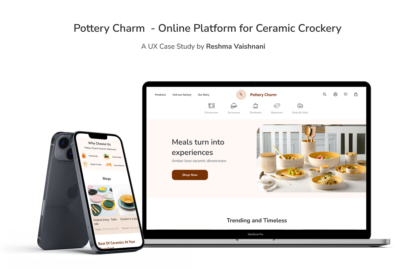 Online platform for ceramic crockery — A UX Case Study | by Reshma  Vaishnani | Bootcamp
