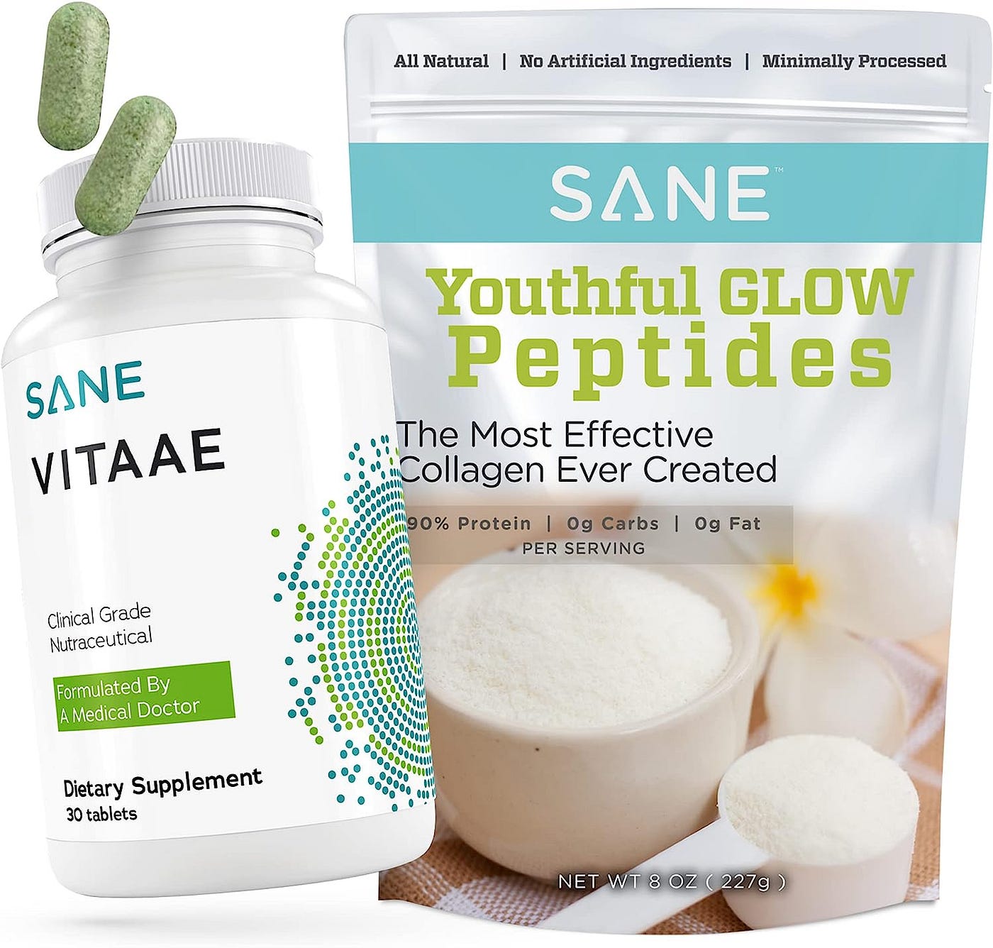 Sane Vitaae Supplement with Youthful Glow Powder