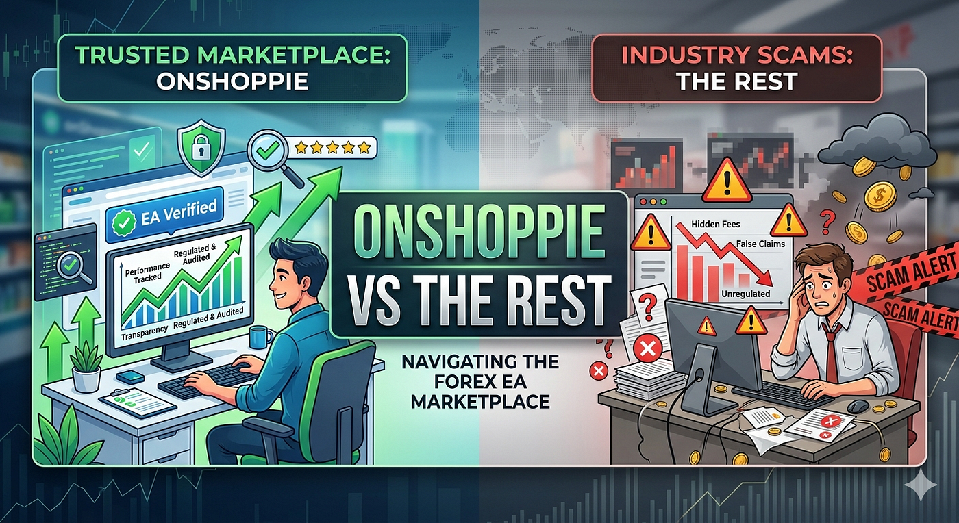 OnShoppie vs the Rest: What Makes a Trusted Forex EA Marketplace in an Industry Full of Scams?