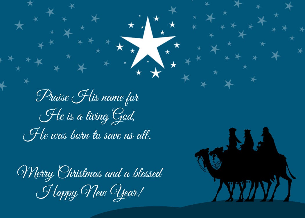 Christian Christmas Card Greetings