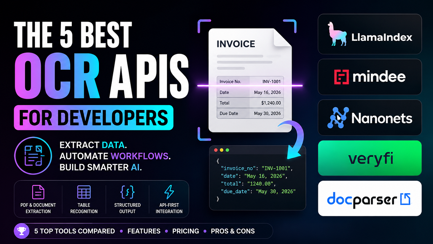 The 5 Best OCR APIs for Developers in 2026 (Compared)