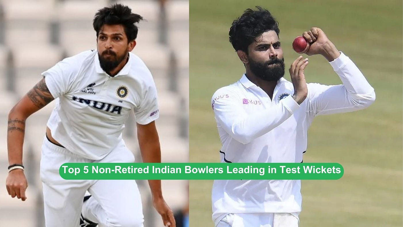 Top 5 Non-Retired Indian Bowlers Leading in Test Wickets