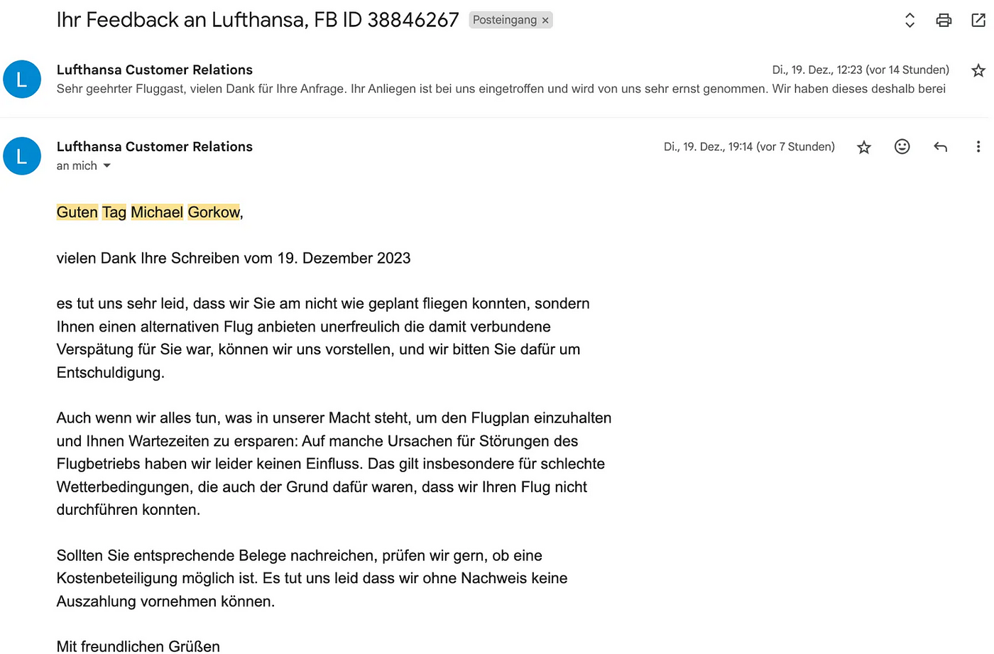 Lufthansa's embarrassing attempt to automate its customer service