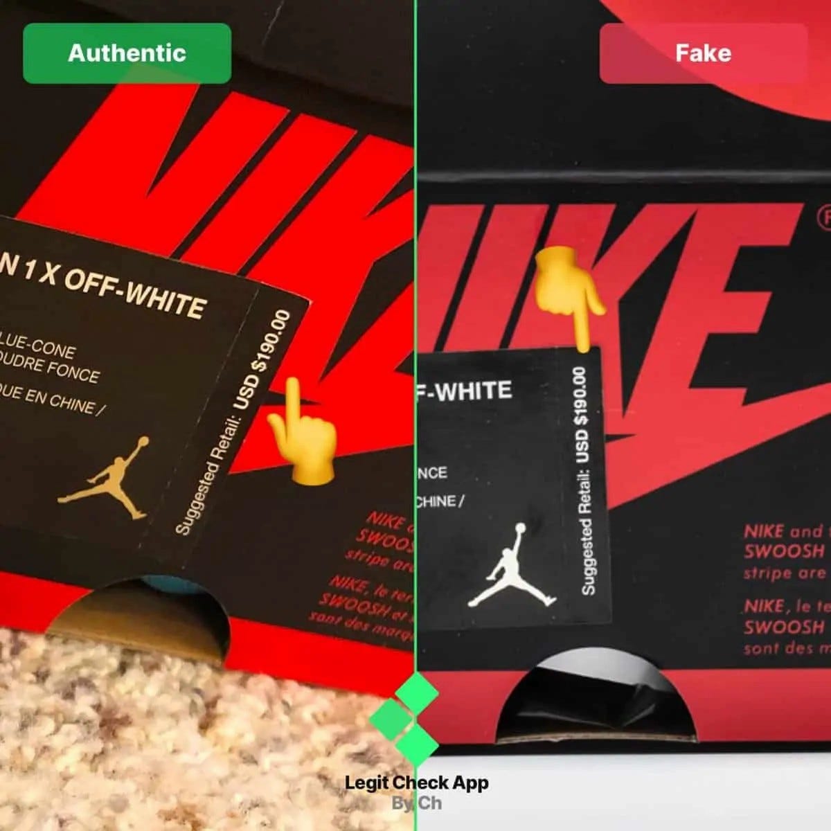 off white unc box label
