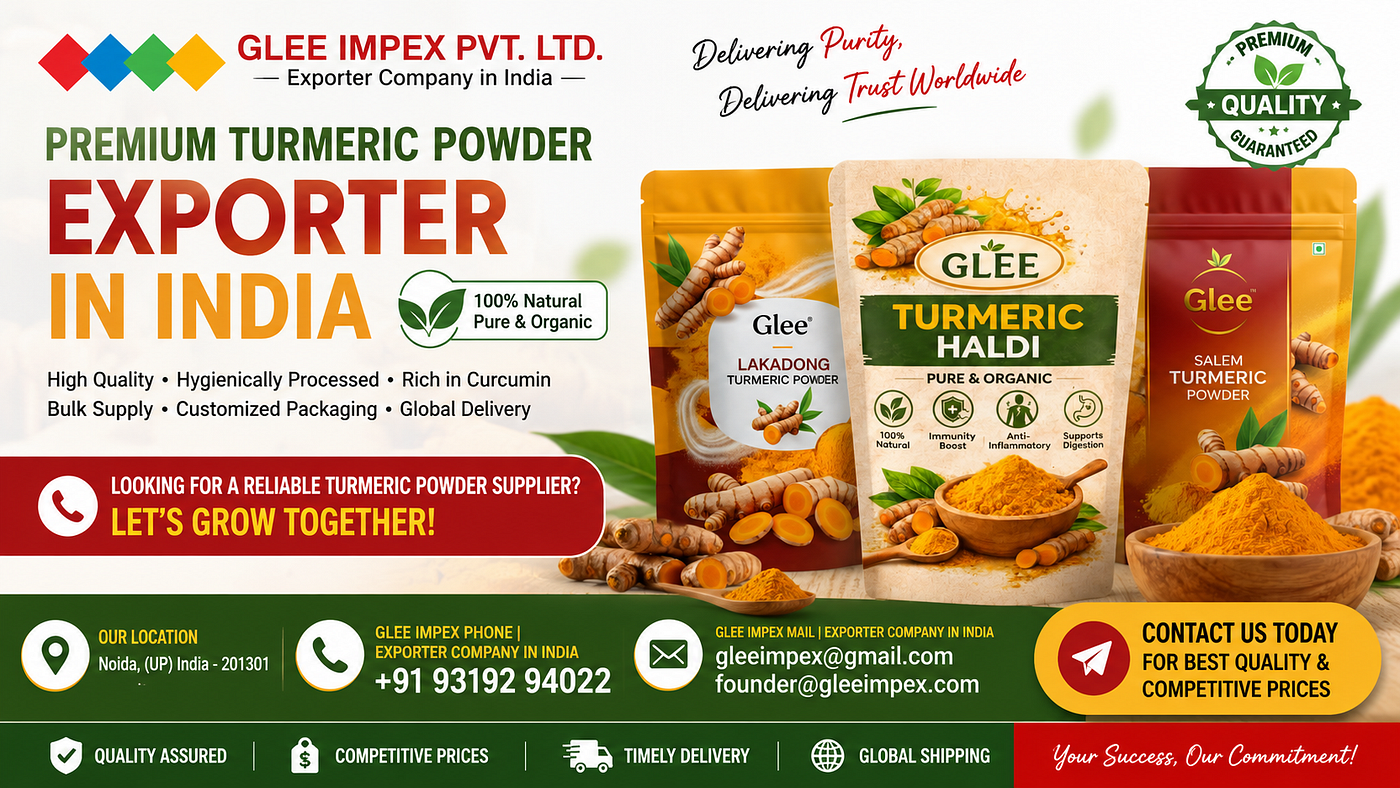 Turmeric Powders Exporter in India | Premium Quality Spice Supplier & Global Exporter
