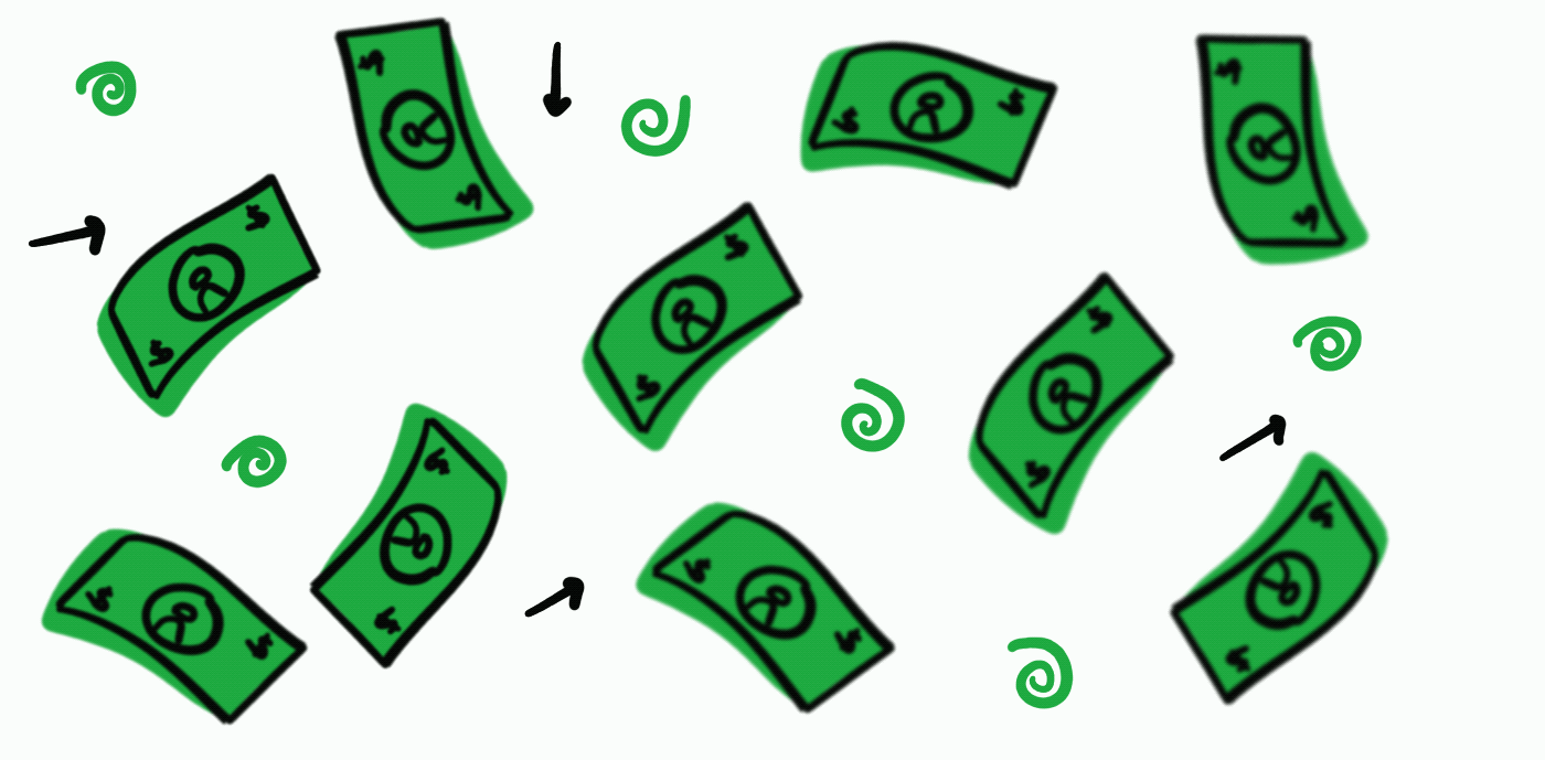 Money Falling Animated Gif