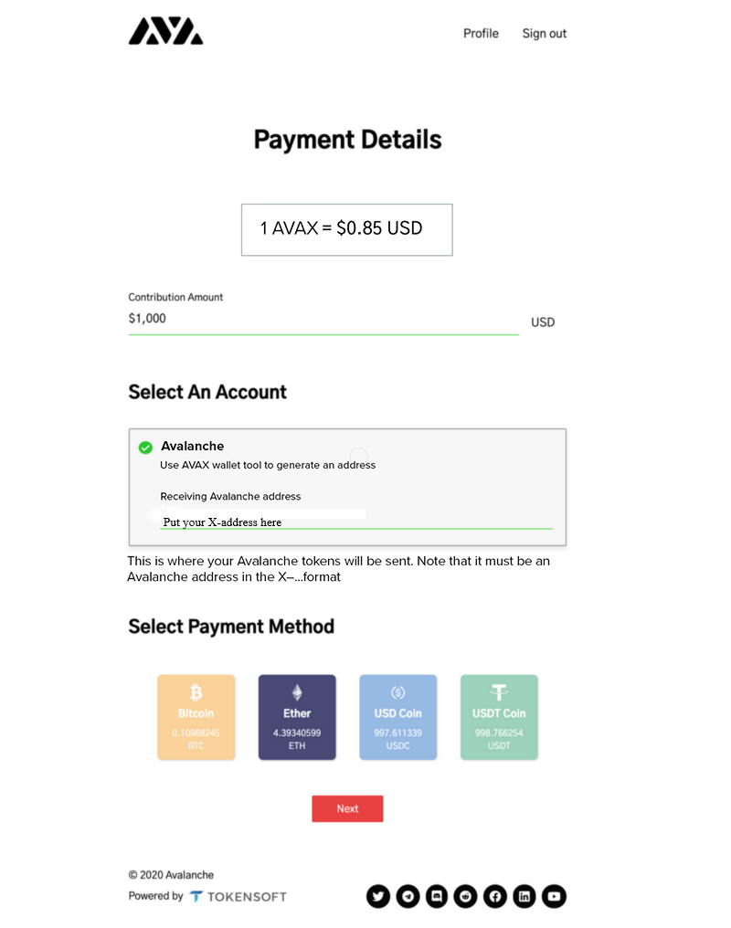 Avalanche (AVAX) Token Sale: A Step-by-step Tutorial on How to Participate  | by Avalanche | Avalanche | Medium
