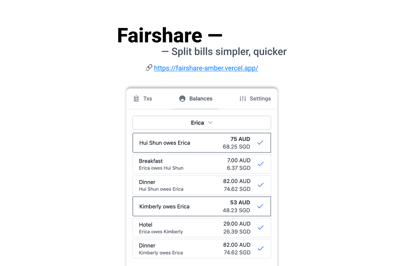 Bill-Sharing Apps : split expenses