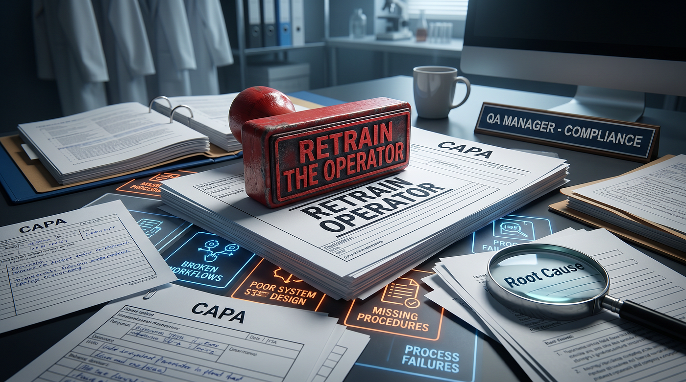 “Retrain the Operator” — The Four Most Expensive Words in Pharmaceutical Quality