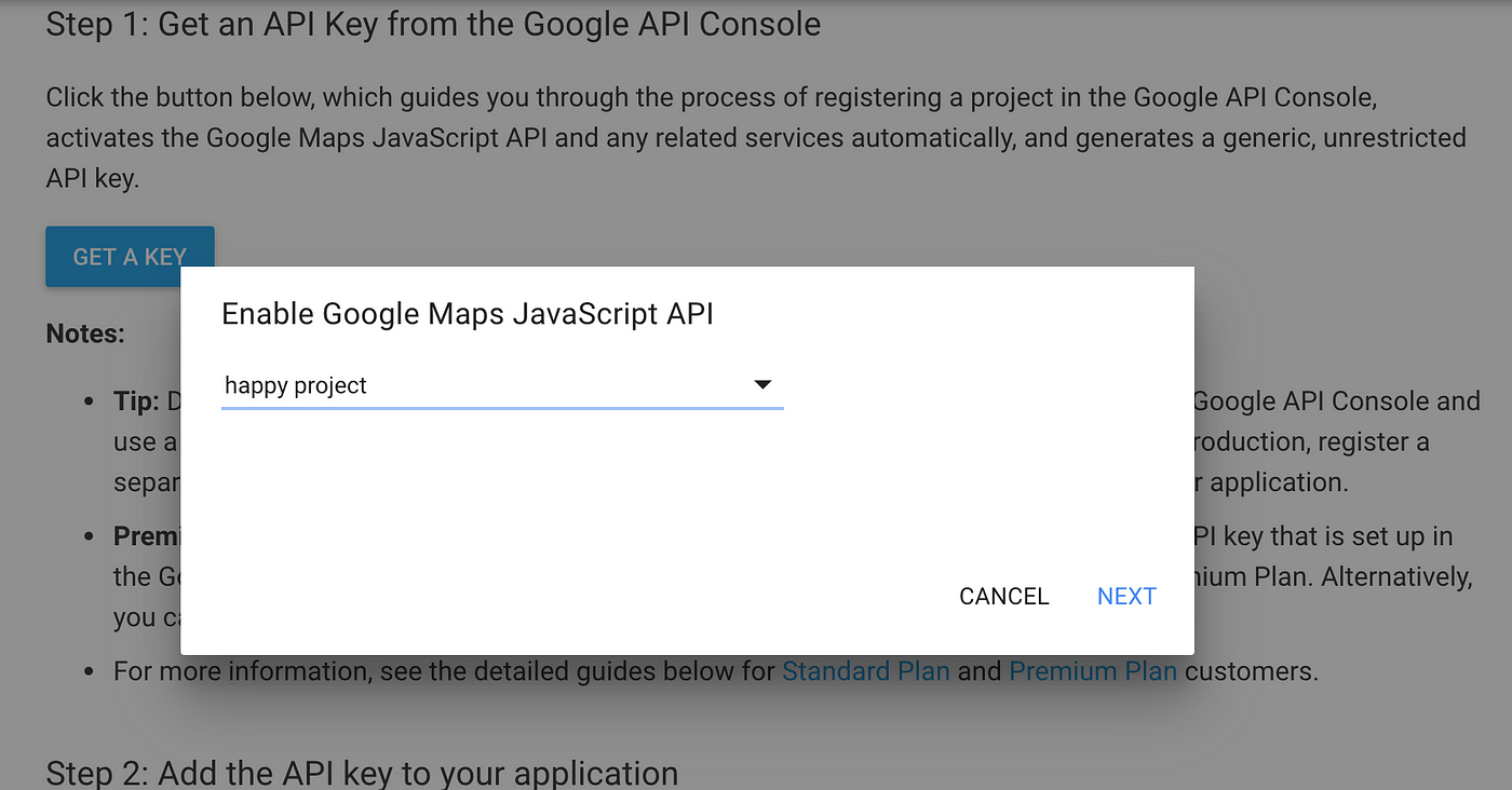 How to get a key from Google Maps JavaScript API | by Eder | Quick Code |  Medium