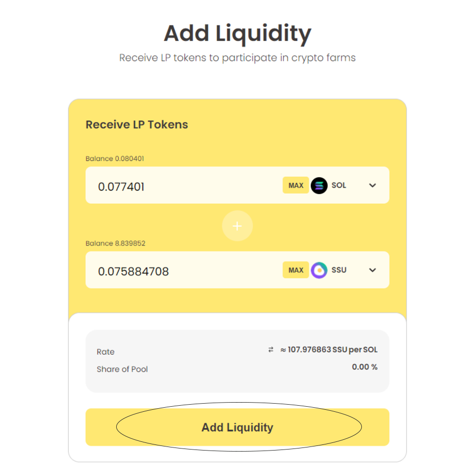 Guide] How to Add / Remove Liquidity | by Sunny Side Up |  Official-Sunnysideup | Medium