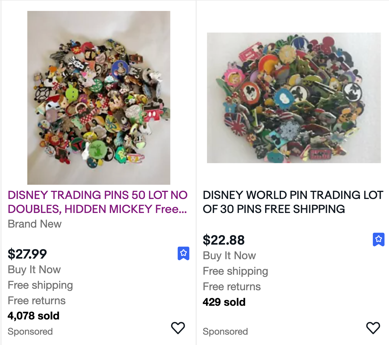 We have a limited quantity of Disney Pin Lot clearance pins for