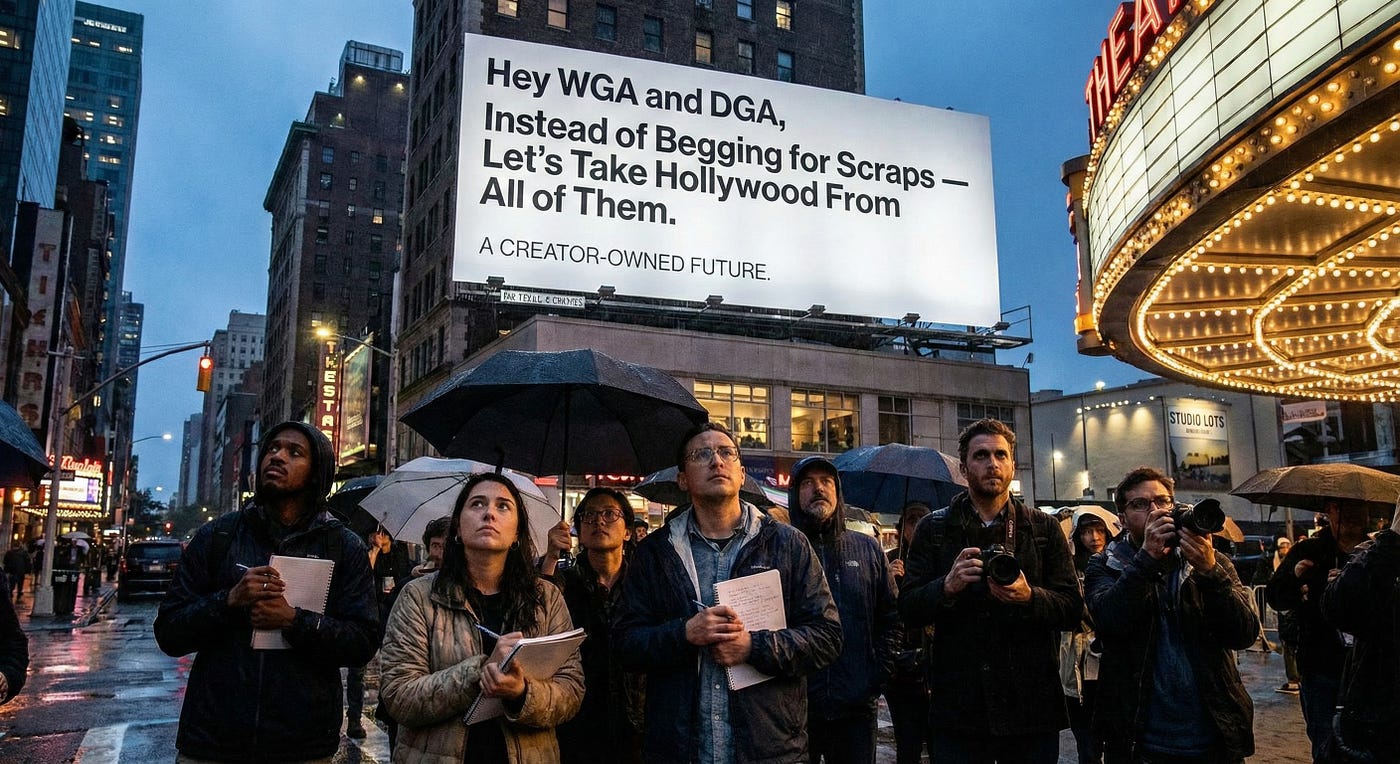 Hey WGA and DGA, Instead of Begging for Scraps — Let’s Take Hollywood From All of Them