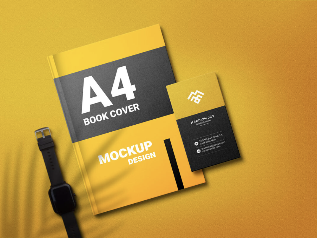 Free Open Luxury Book Cover Mockup - Freebies Mockup