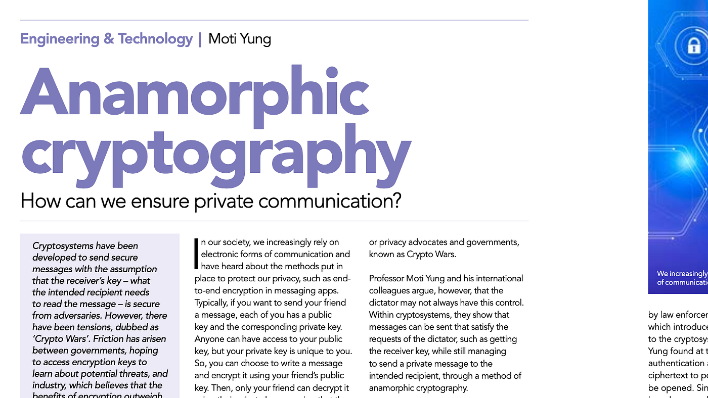 Living With A Dictator: Anamorphic Cryptography | by Prof Bill Buchanan OBE  FRSE | ASecuritySite: When Bob Met Alice | Medium