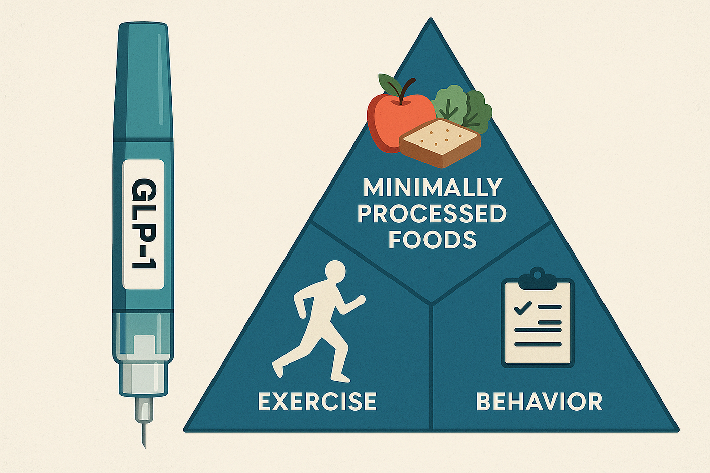 GLP-1 medications help regulate appetite — but lasting success depends on what you build around them: real food, movement, and daily habits.