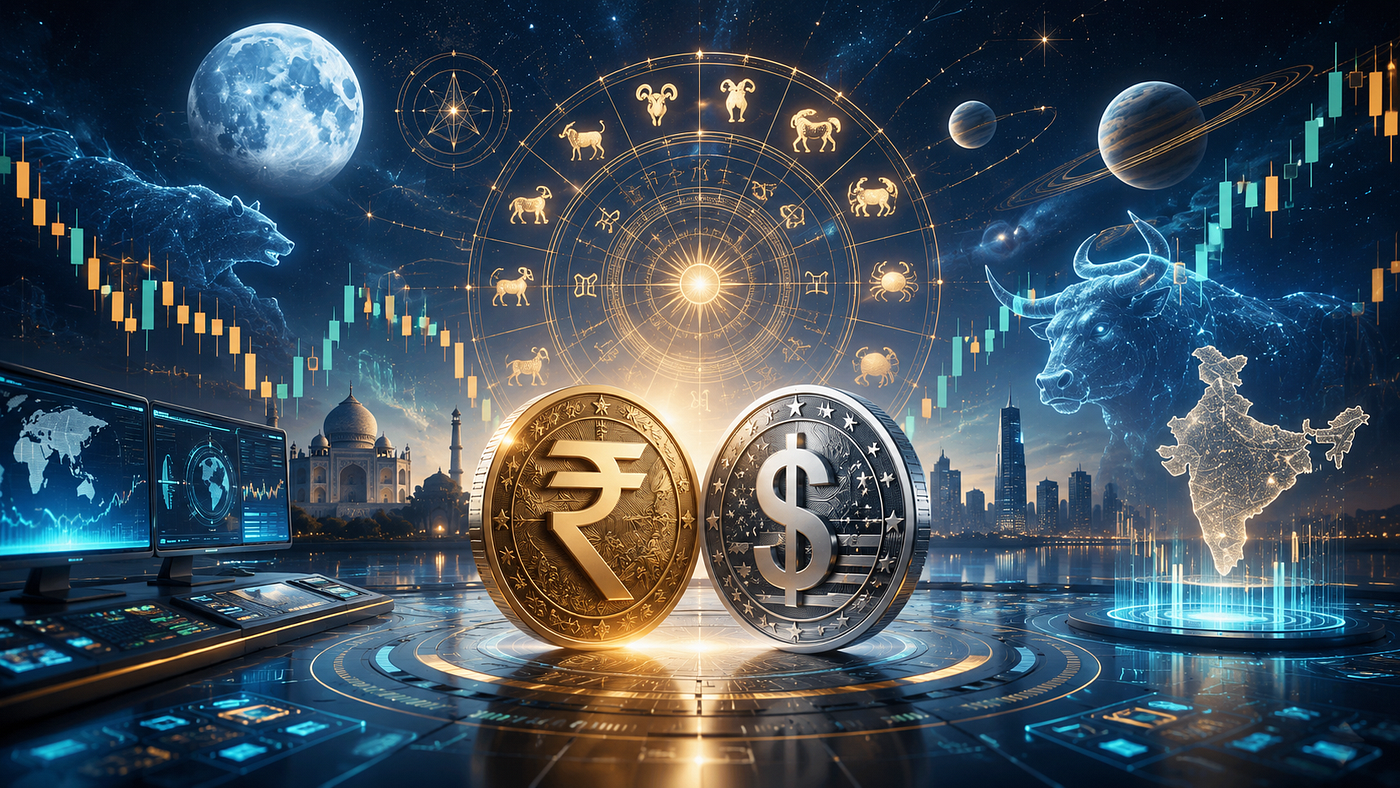 The Rupee–Dollar Timing Puzzle: Reading USD/INR Through Economics and Planetary Cycles