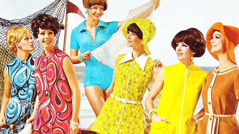 What were some popular fashion trends from the mid-60's through