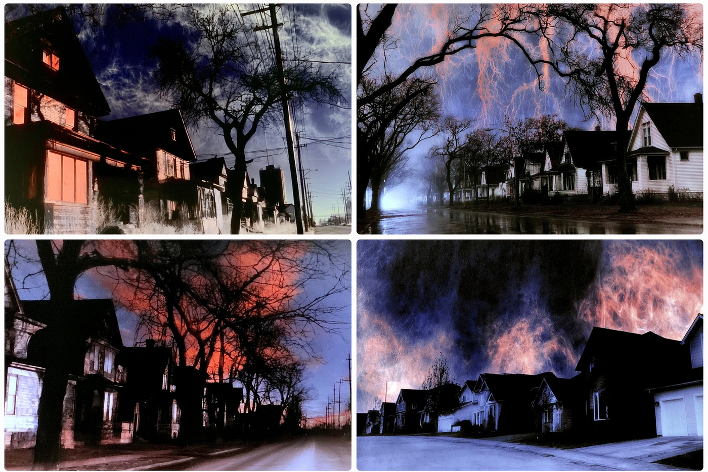 a paranormal image grid made with SREF ID: 2794406397 — created by the author in the Midjourney v8.2 preview