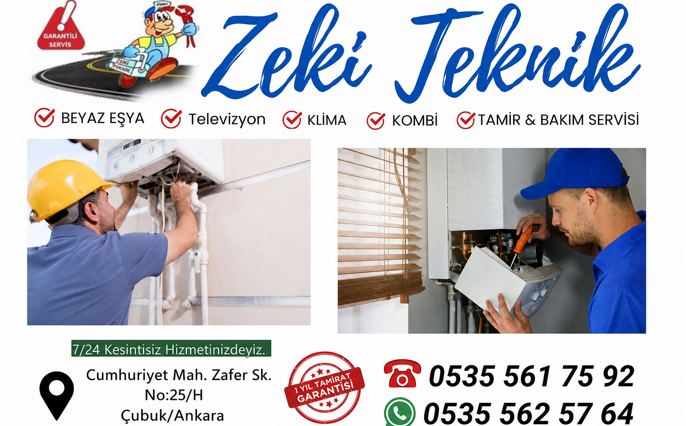 Çubuk Kombi Servisi ☎️ 0312 322 18 18