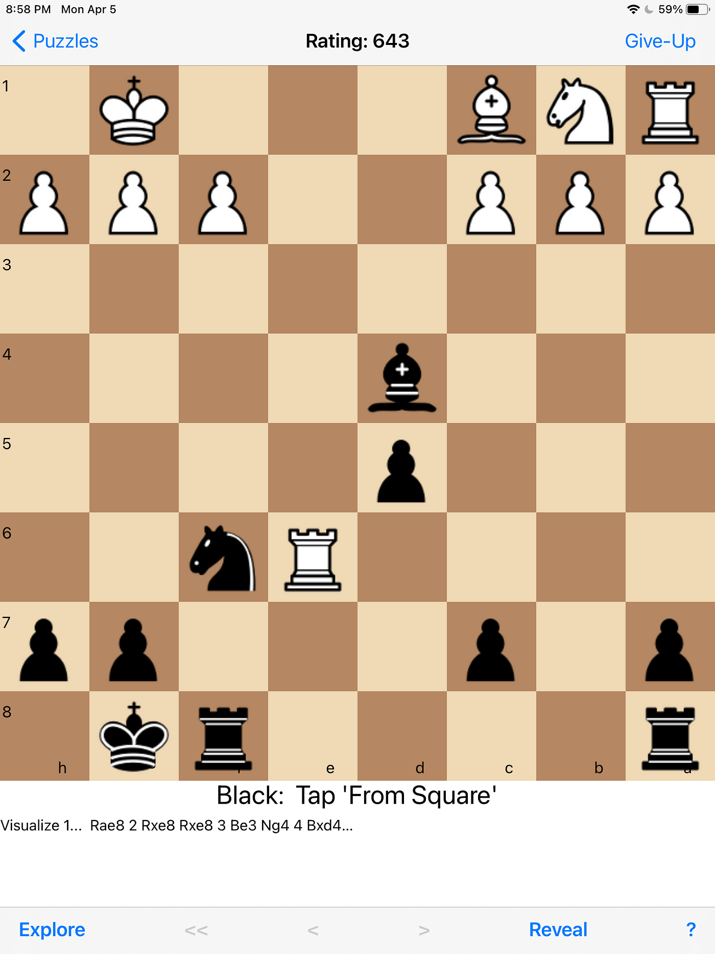 Using Compass Points to Visualize the Squares Each Chess Piece Sees