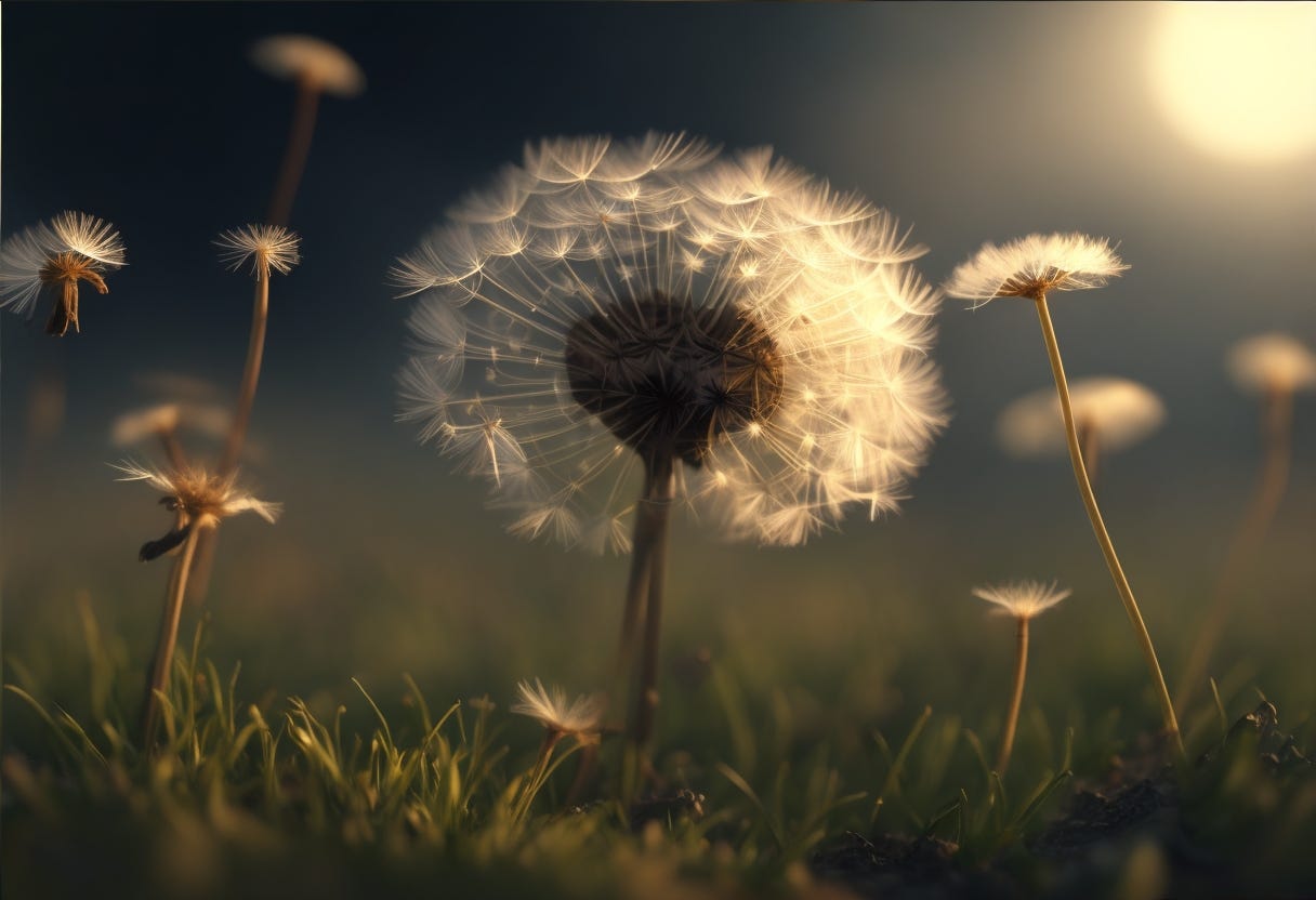 White Dandelion Flower Meaning