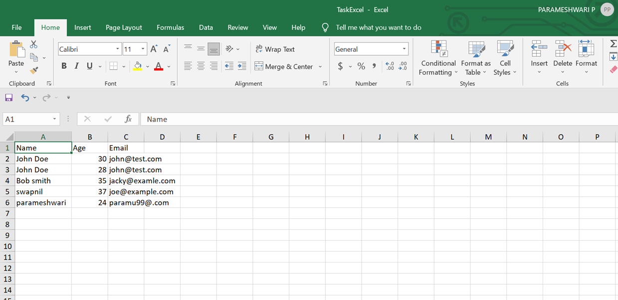 Write / Read Data into / from Excel file using Java