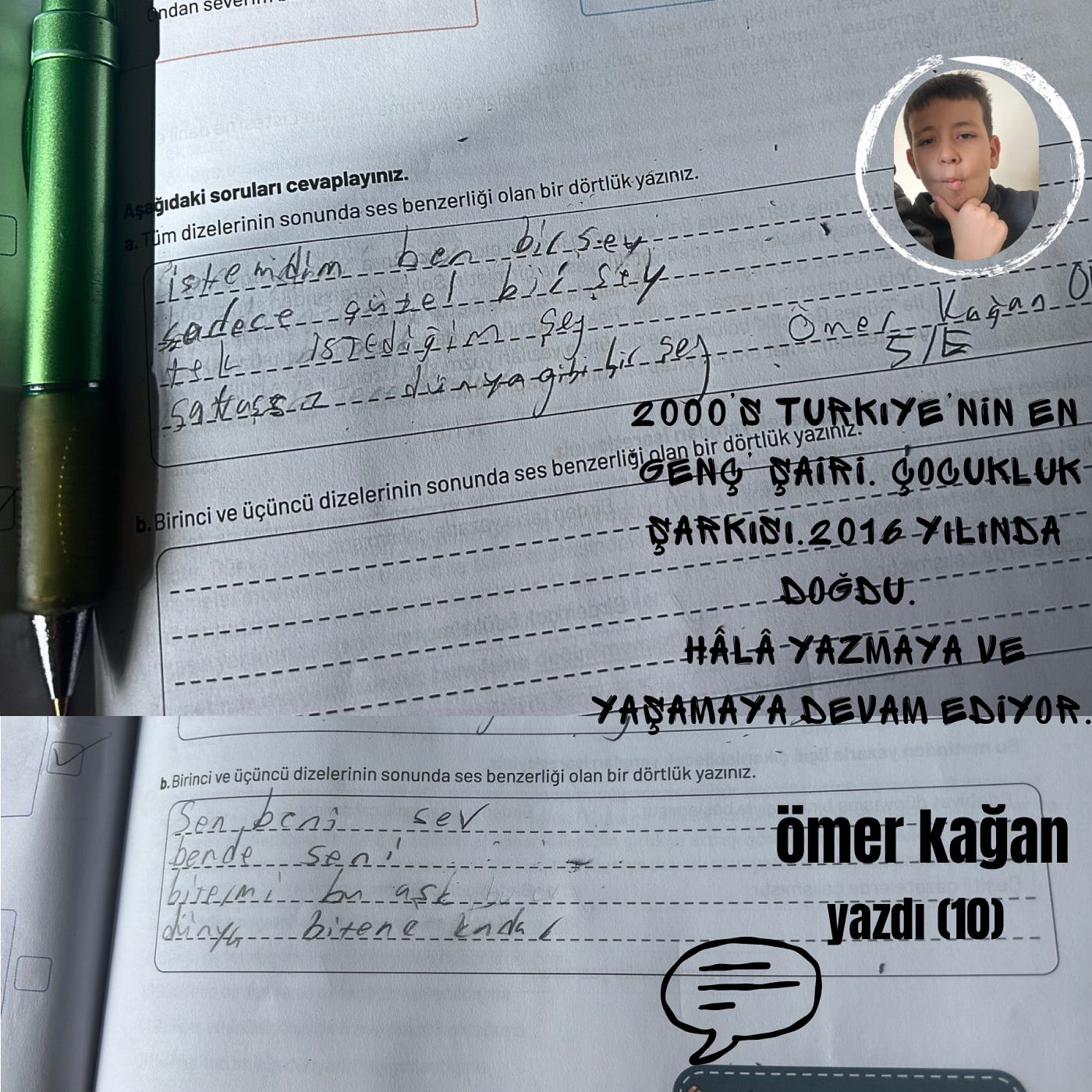 ömer kağan o..ş’tan bir şiir: ‘ istemedim ben bir şey ..’