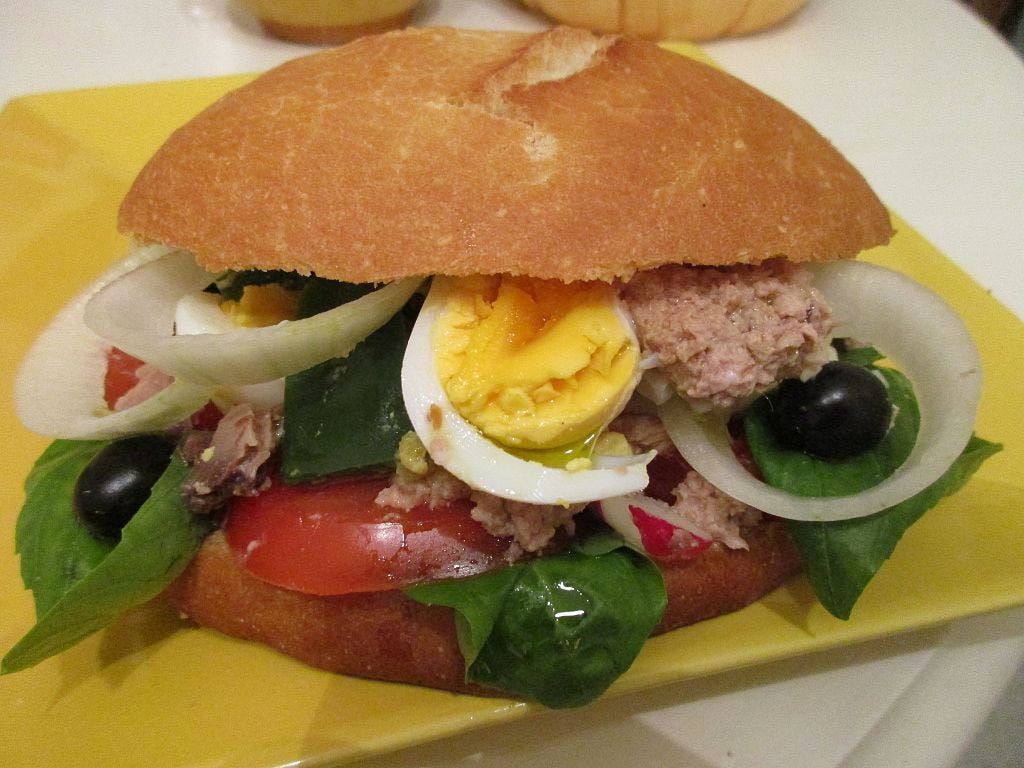 Pan Bagnat with Carrot, Cumin & Orange Salad