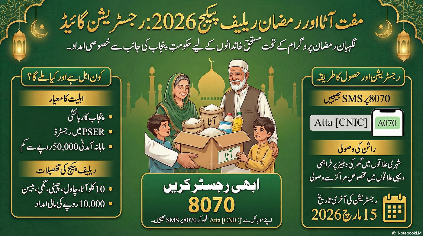 آج ہی فائدہ اٹھائیں: مفت آٹا اسکیم 2026 میں آسان رجسٹریشن