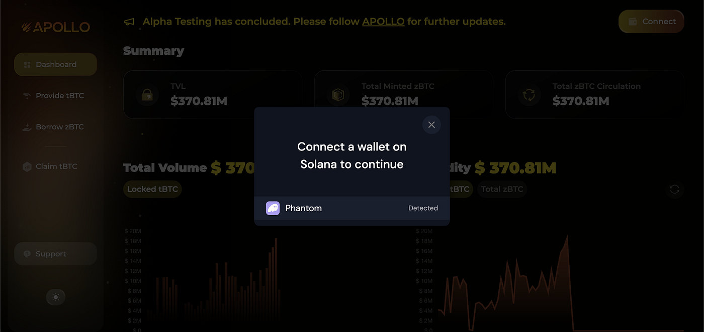 APOLLO Testent: Experience Native $BTC Staking and $zBTC Yield Earning on  Solana | by Zeus Network (Moved to Blog) | Medium