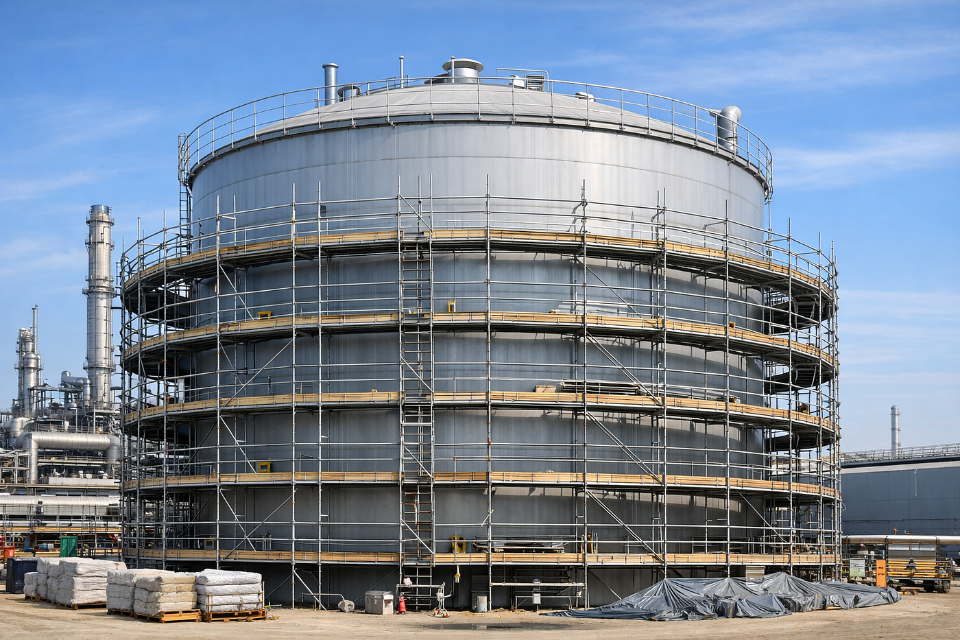 Tank Insulation Scaffolding in Indian Refineries: What Actually Works on Site