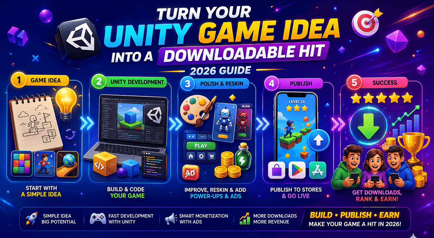 How to Turn a Simple Unity Game Idea Into a Downloadable Hit in 2026