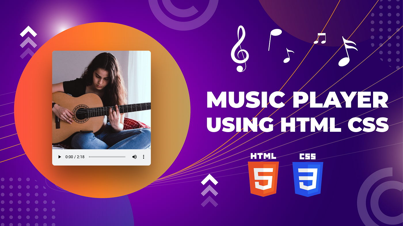 Music Player Using HTML CSS | HTML5 Audio | HTML CSS Project - Constgenius  - Medium