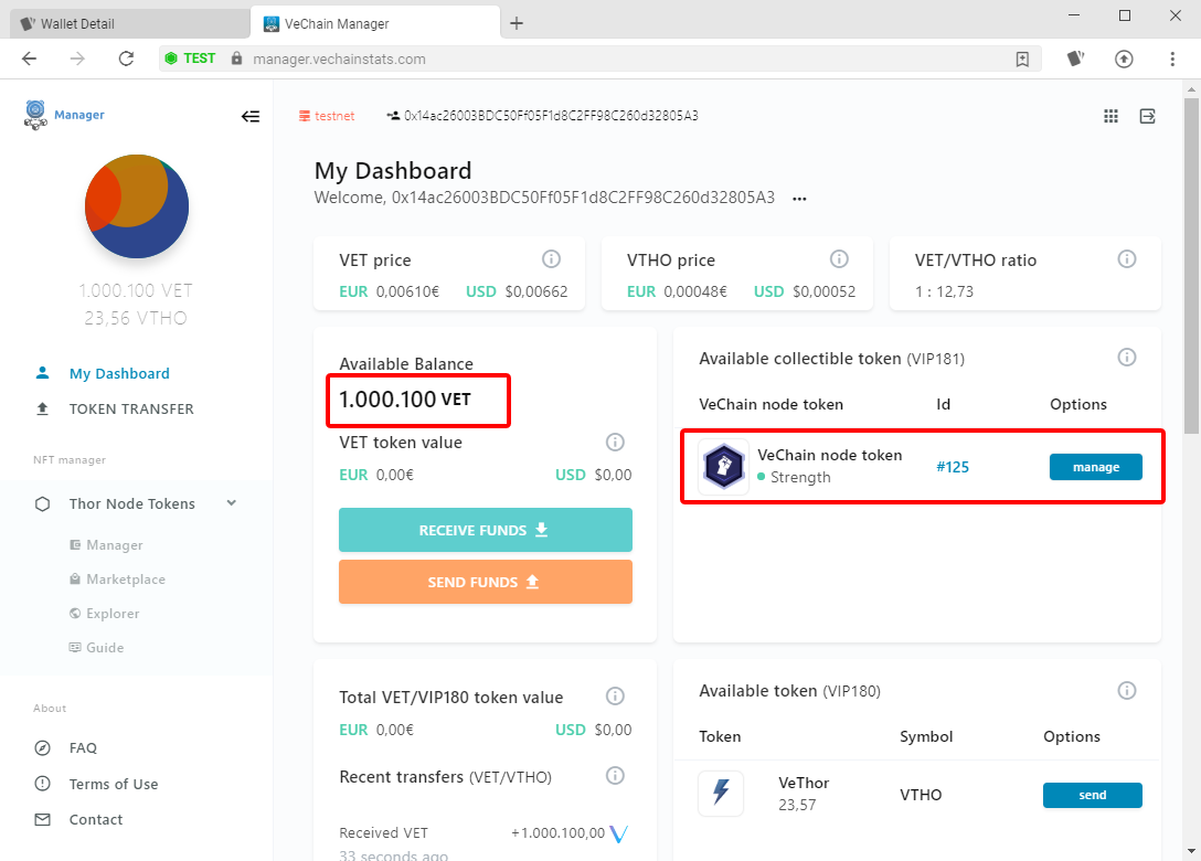 How to move a VeChain (X-)Node token to a Ledger Nano hardware wallet | by  MiRei | Medium