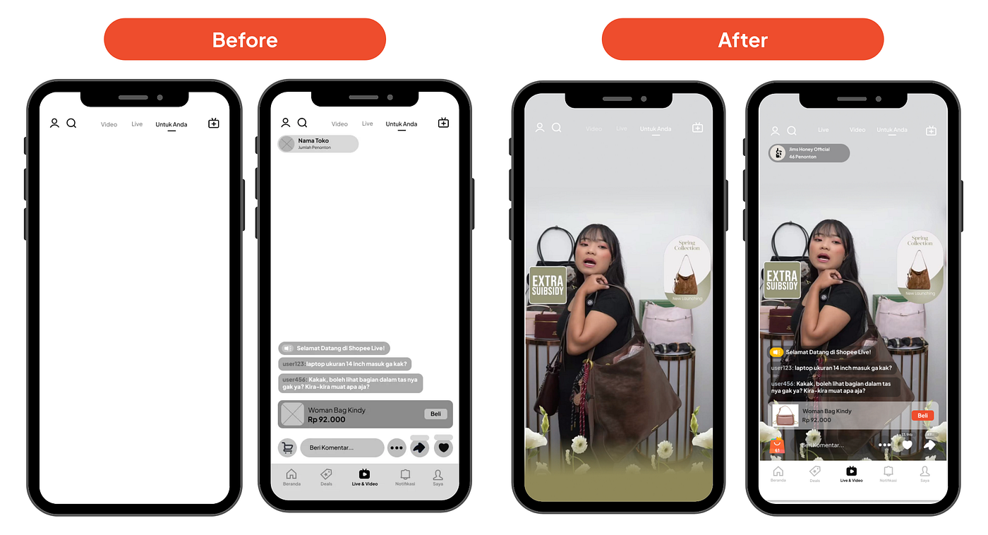[HF] Before & After Flow 1 Layar 3 & 4 — Mengaktifkan dan Menonaktifkan Clean Mode