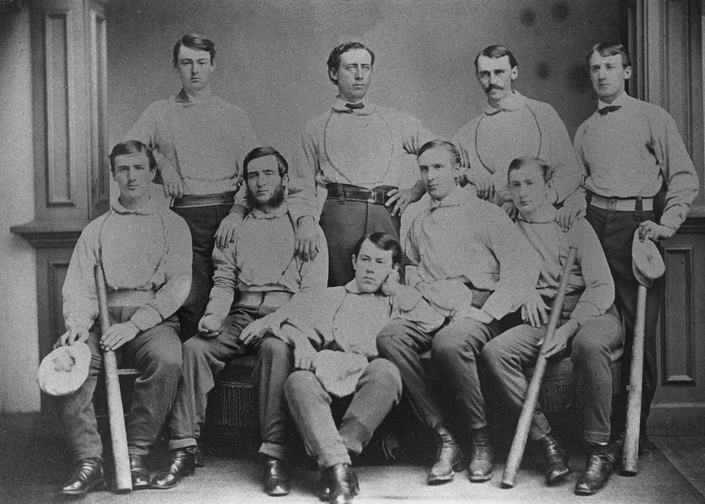 The Forest City of Cleveland nine, featuring future Hall of Famer Deacon White (standing, second from left). Other baseball pioneers of this era await consideration.