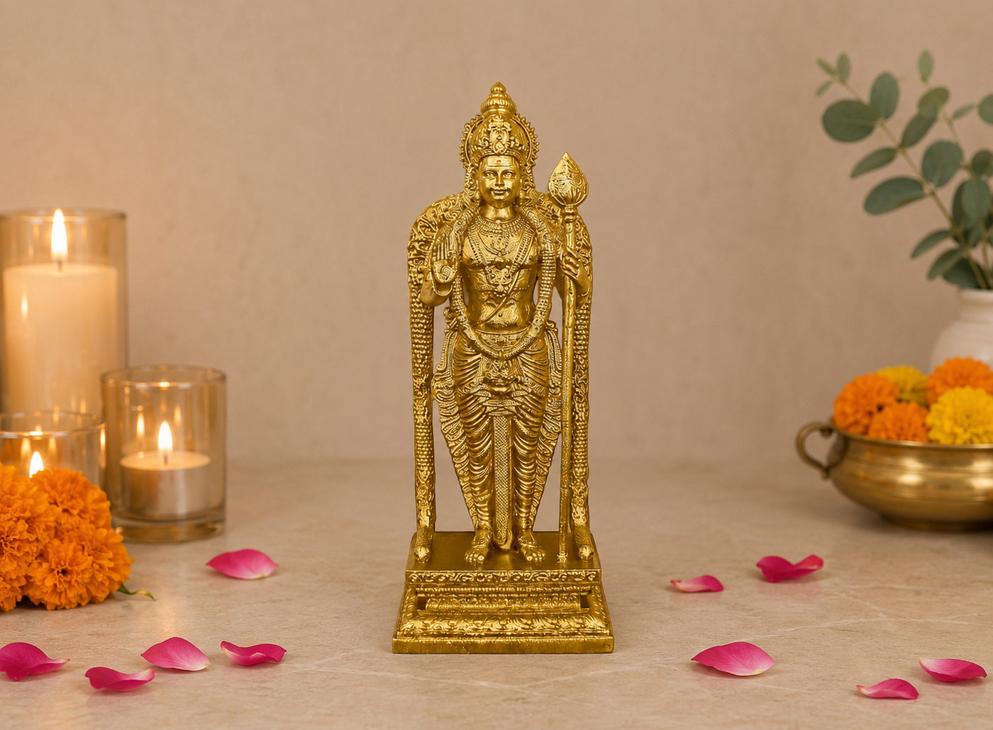 Pathumalai Murugan Brass Idol — The Divine Symbol of Faith, Courage, and Victory