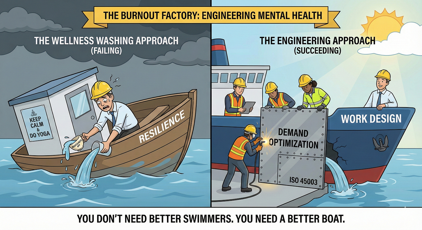 The Burnout Factory: The Definitive Strategic White Paper on Psychosocial Hazards (ISO 45003)