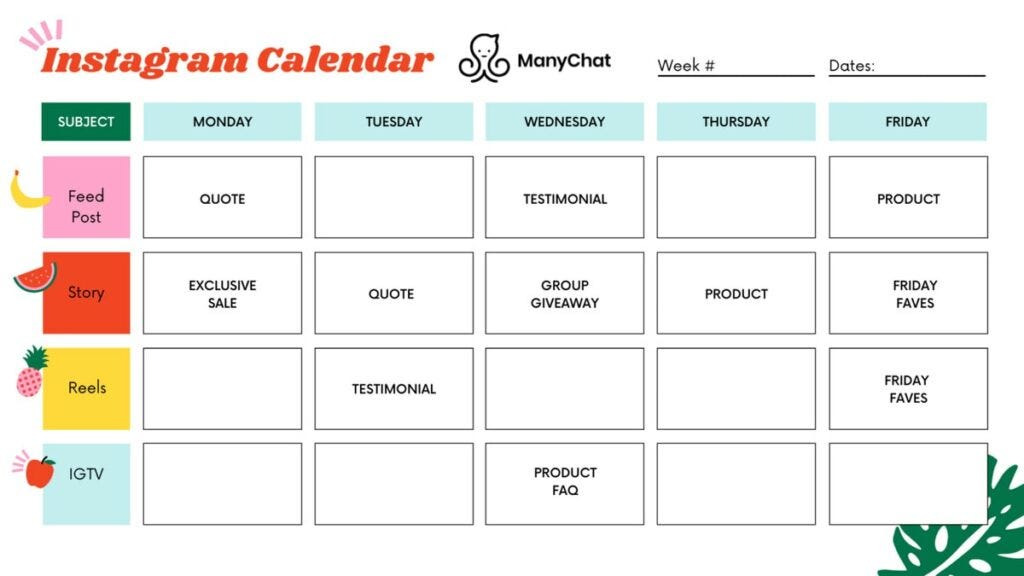 How to Create an Instagram Content Calendar [Examples & Tools] | by Shane Barker | Medium
