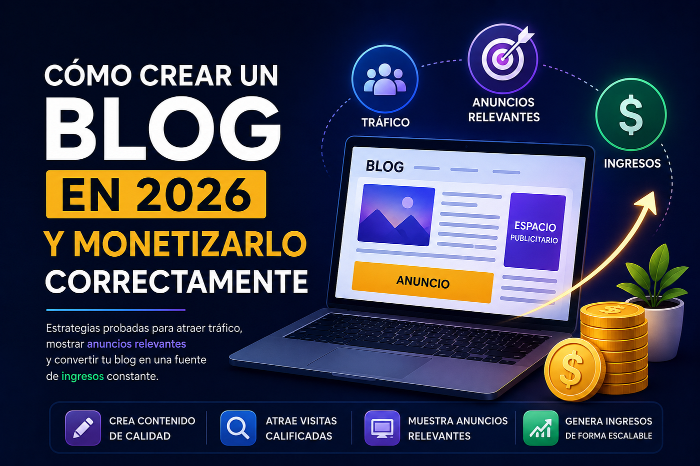Cómo crear un blog en 2026 y monetizarlo correctamente