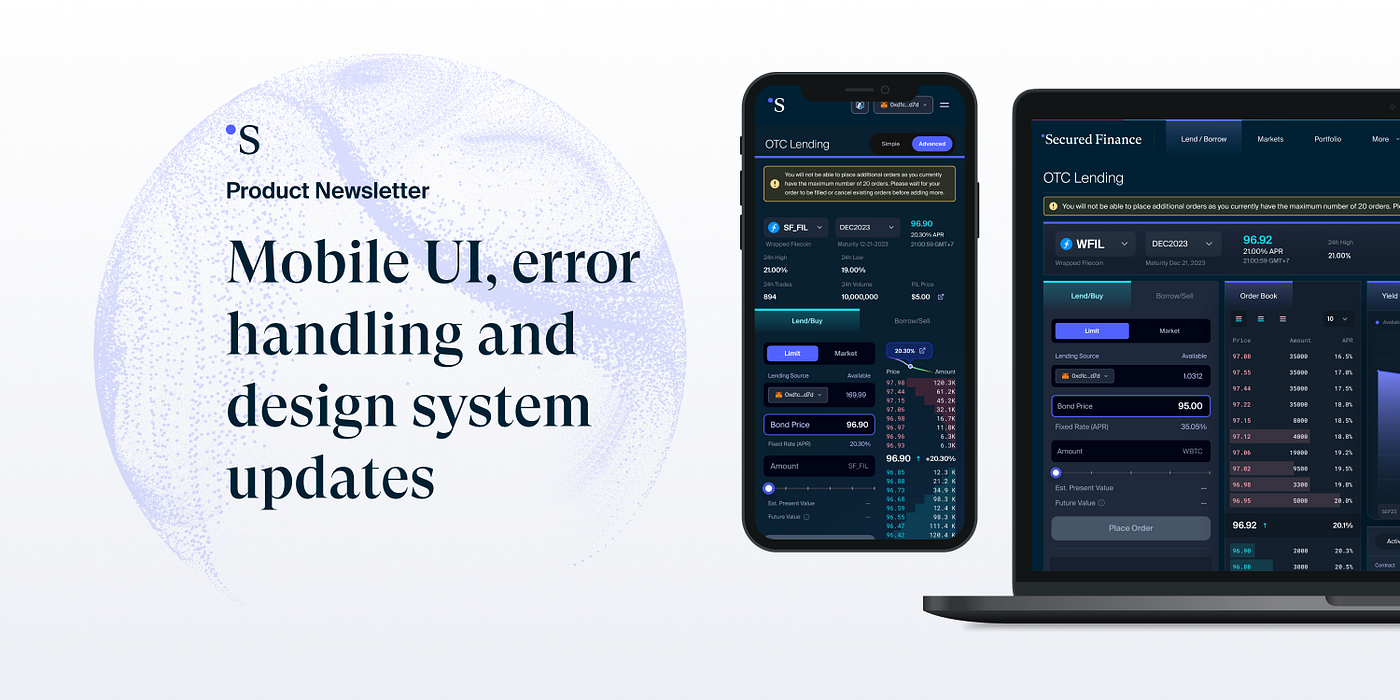 Secured Finance Product Updates. Improving the OTC Lending Interface | by  Benksy | Secured Finance | Medium
